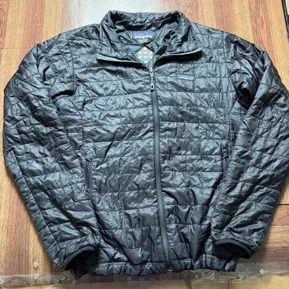 Patagonia Men's Black Nano Puff Insulated Prima Jacket Embroidery Medium
